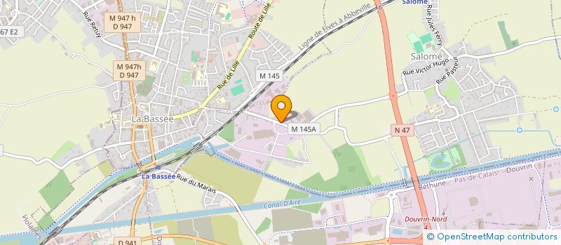 localisation de l'entreprise EUROP TUBES à SALOME