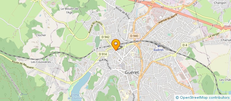 localisation de l'entreprise EUROP VOYAGES 23  GUERET