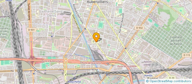 localisation de l'entreprise EUROPA 93  AUBERVILLIERS