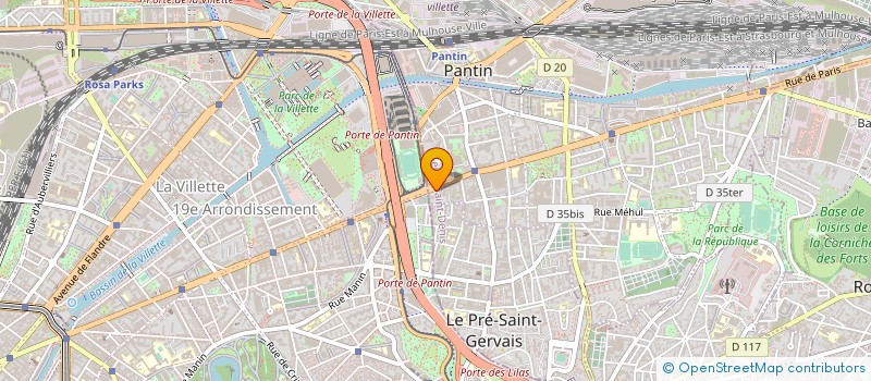 localisation de l'entreprise EUROPA SCA EXPRESS  PANTIN