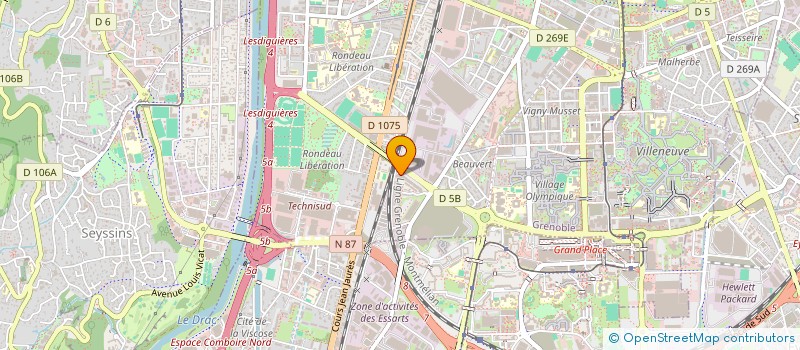 localisation de l'entreprise EUROPA TRANSPORT LOGISTICS à GRENOBLE