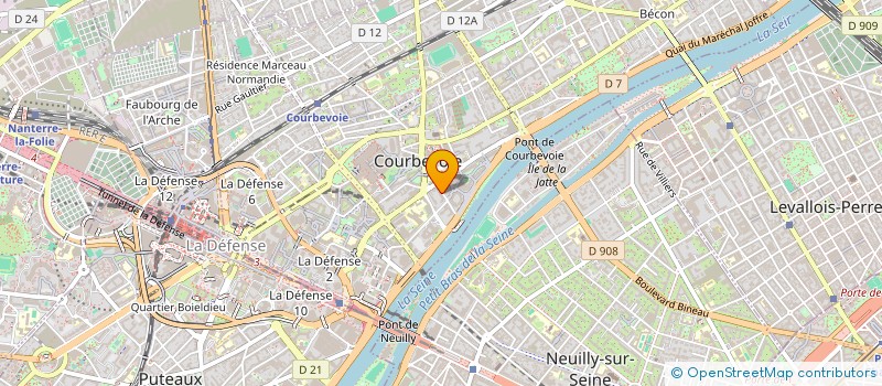localisation de l'entreprise EUROPASIE DIFFUSIONS à COURBEVOIE