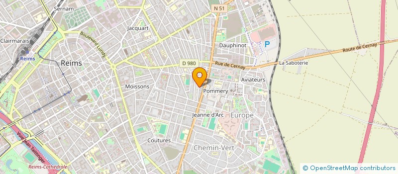localisation de l'entreprise EUROPE AMUSEMENTS à REIMS