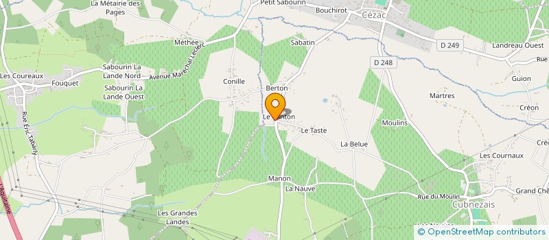 localisation de l'entreprise EUROPE ARTS DIFFUSIONS  CUBNEZAIS