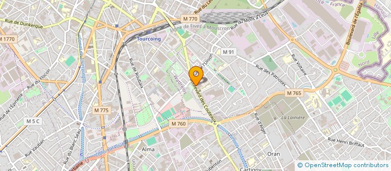 localisation de l'entreprise EUROPE AUTO CONTROLE à WATTRELOS