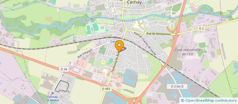 localisation de l'entreprise EUROPE AUTOS DIFFUSION à CERNAY
