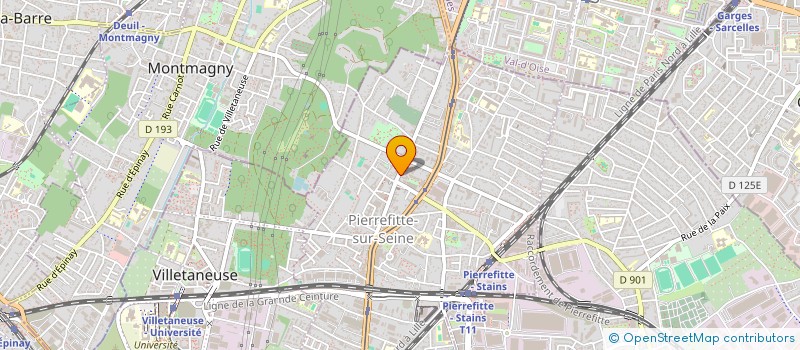 localisation de l'entreprise EUROPE BATIMENT à PIERREFITTE-SUR-SEINE