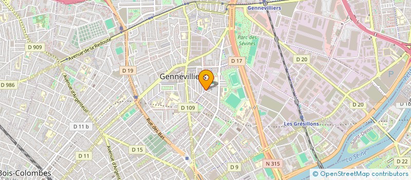 localisation de l'entreprise EUROPE CAB SERVICES à GENNEVILLIERS