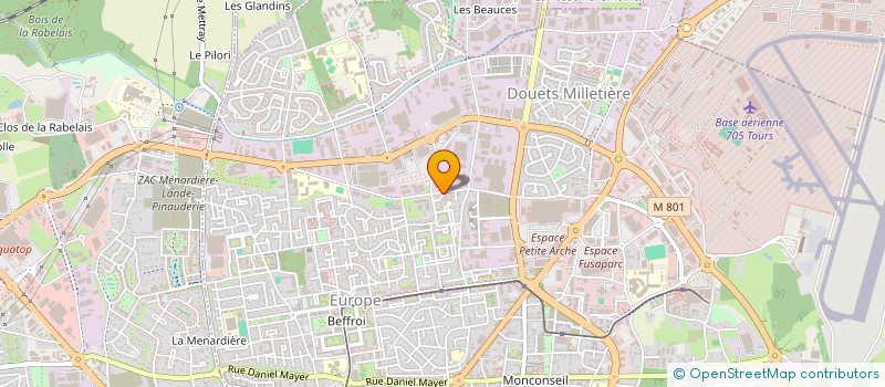 localisation de l'entreprise EUROPE-CLOUET à TOURS