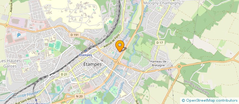 localisation de l'entreprise EUROPE CONSTRUCTION CARRELAGE à ETAMPES