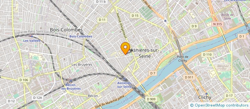 localisation de l'entreprise EUROPE CONSULT SERVICES à ASNIERES-SUR-SEINE