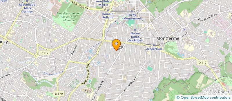 localisation de l'entreprise EUROPE COUVERTURE à MONTFERMEIL