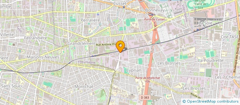 localisation de l'entreprise EUROPE DIFFUSION  VILLEURBANNE