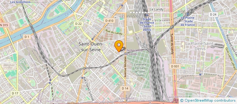 localisation de l'entreprise EUROPE DIFFUSION à SAINT-OUEN-SUR-SEINE
