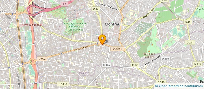 localisation de l'entreprise EUROPE ECOLOGIE LES VERTS à PARIS