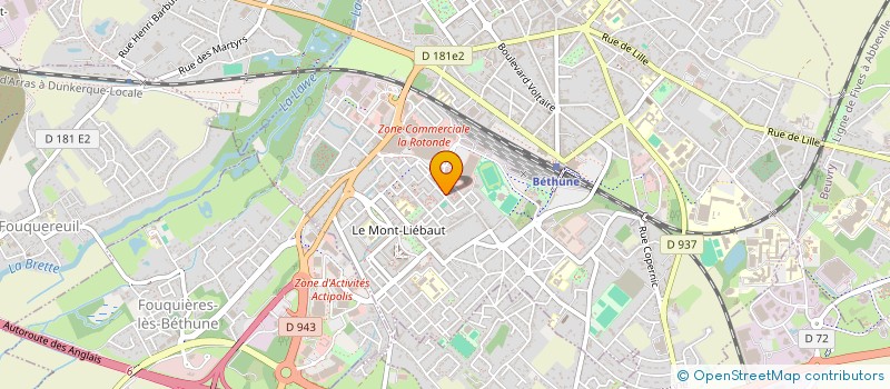 localisation de l'entreprise EUROPE ENTREPRISE 62-59  BETHUNE