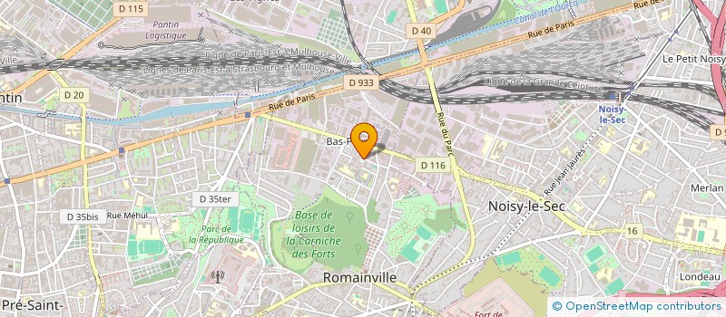 localisation de l'entreprise EUROPE EQUIPEMENTS CHAUD ET FROID à ROMAINVILLE