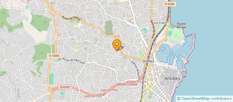 localisation de l'entreprise EUROPE ET COTE D AZUR ALPES IMMOBILIER à ANTIBES