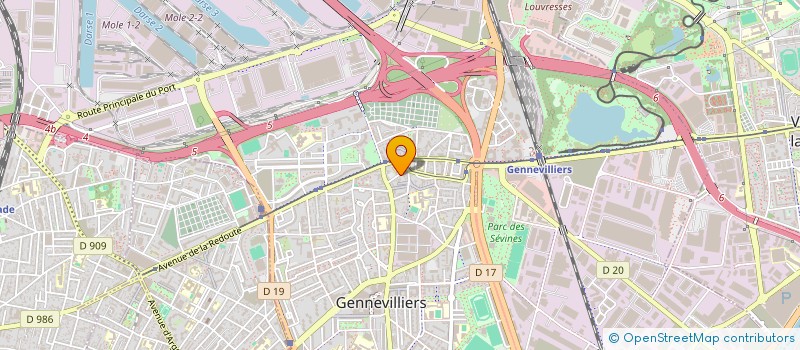 localisation de l'entreprise EUROPE ETANCHE à GENNEVILLIERS