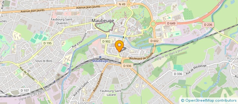 localisation de l'entreprise EUROPE FUNERAILLES  MAUBEUGE