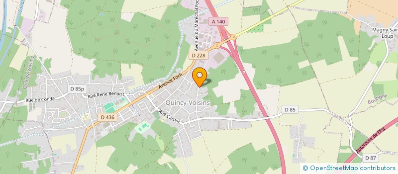 localisation de l'entreprise EUROPE HABITAT  QUINCY-VOISINS