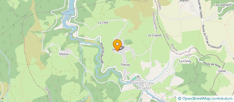 localisation de l'entreprise EUROPE IMPRIM SARL à SAINTE-CROIX-EN-JAREZ
