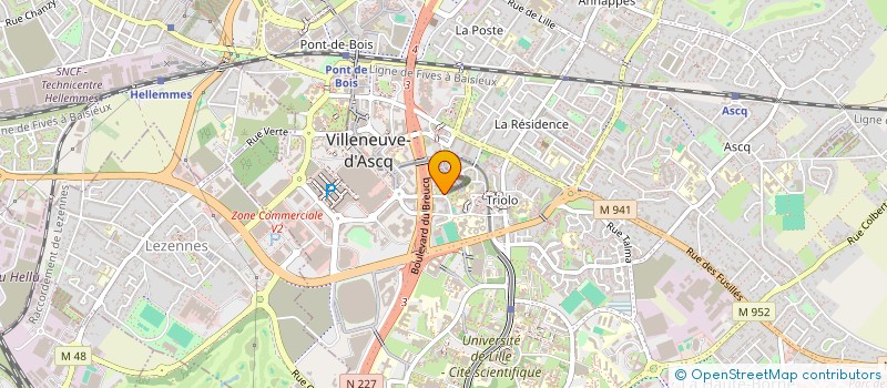 localisation de l'entreprise EUROPE INVEST à VILLENEUVE-D'ASCQ