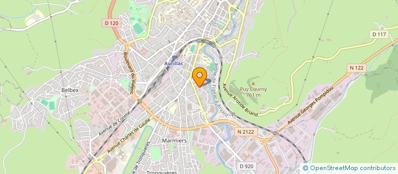 localisation de l'entreprise EUROPE LANGUES ORGANISATION à AURILLAC