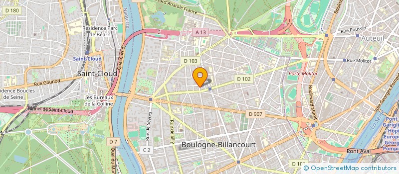 localisation de l'entreprise EUROPE MEDICAL LEASING à BOULOGNE-BILLANCOURT