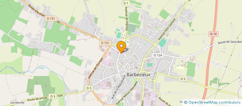 localisation de l'entreprise EUROPE MENAGER à BARBEZIEUX-SAINT-HILAIRE