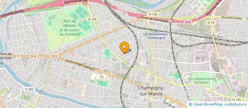 localisation de l'entreprise EUROPE NOUVELLE COMMUNICATI TELEMATIQUE à CHAMPIGNY-SUR-MARNE