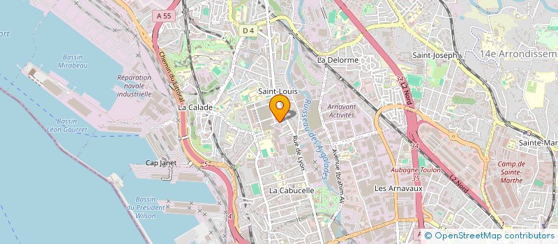 localisation de l'entreprise EUROPE PEINTURES  MARSEILLE