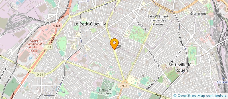 localisation de l'entreprise EUROPE PLOMBERIE CHAUFFAGE à LE PETIT-QUEVILLY