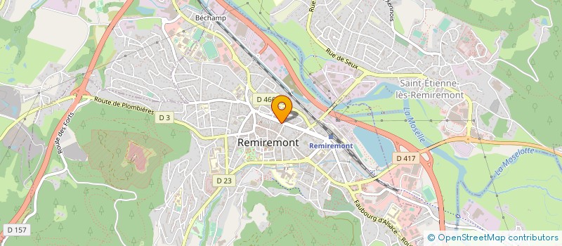 localisation de l'entreprise EUROPE PNEUS  REMIREMONT