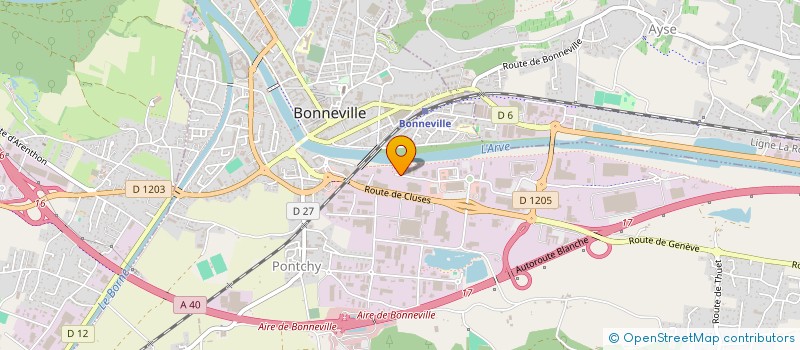 localisation de l'entreprise EUROPE QUALITE ALPES  BONNEVILLE