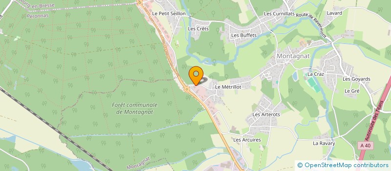 localisation de l'entreprise EUROPE SPORT à MONTAGNAT