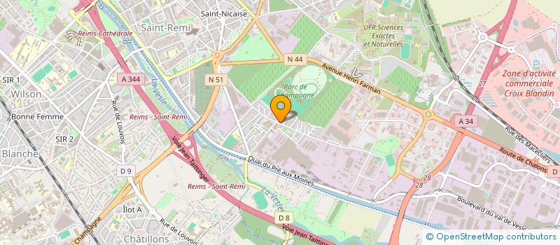 localisation de l'entreprise EUROPE TOP TEAM REIMS  REIMS