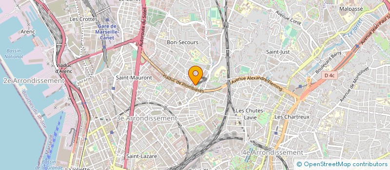 localisation de l'entreprise EUROPE VIANDES VOLAILLES DISTRIBUTION à MARSEILLE