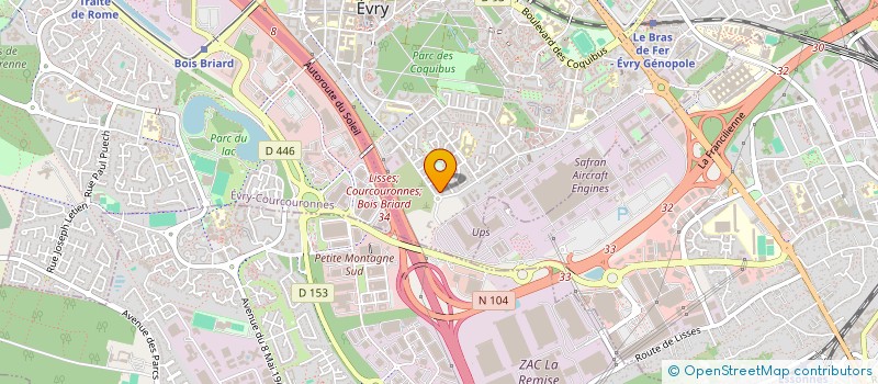 localisation de l'entreprise EUROPEAN ACADEMY FOR MEDICO-DENTAL DEVELOPMENT AND INVESTMENT à EVRY-COURCOURONNES