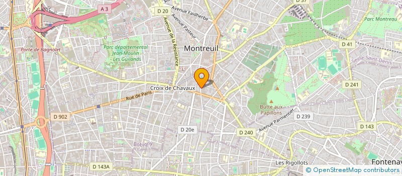localisation de l'entreprise EUROPEAN CONFERENCES ON ARTIFICIAL LIFE à MONTREUIL