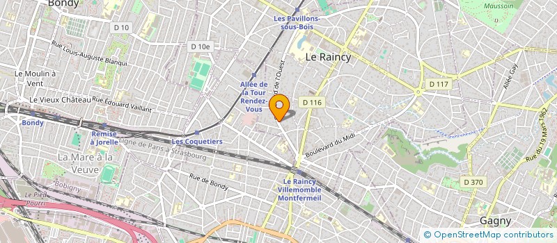 localisation de l'entreprise EUROPEAN-IMMO-INVEST à LE RAINCY