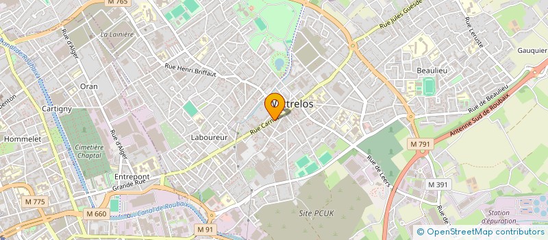 localisation de l'entreprise EUROPEAN STYL  WATTRELOS