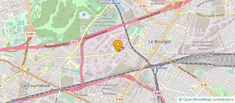 localisation de l'entreprise EUROPEAN TEXTILES COMPANY PRIM' à LA COURNEUVE