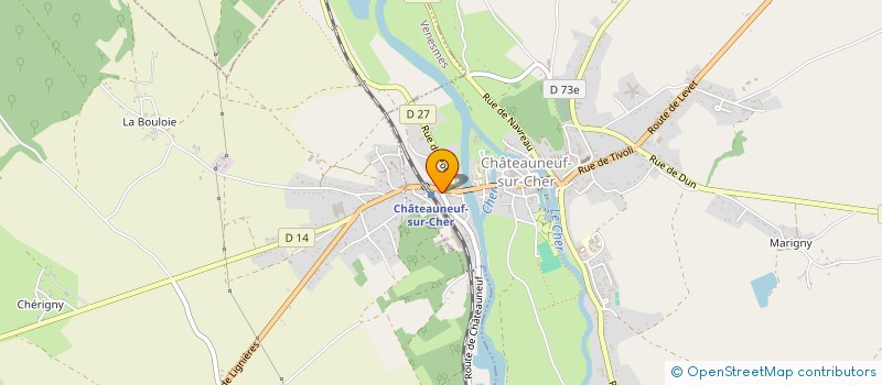 localisation de l'entreprise EUROPEEN GOLF PARTNERS à CHATEAUNEUF-SUR-CHER