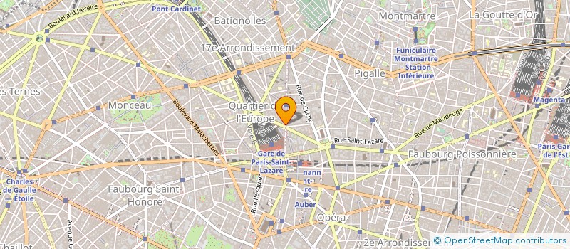 localisation de l'entreprise EUROPEEN INSTITUT BEAUTE ET RELAXATION à PARIS
