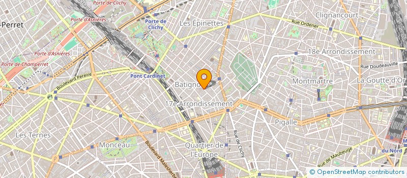 localisation de l'entreprise EUROPEENNE CLOTURES FERMETURES INDUSTRIE à PARIS