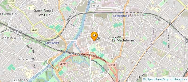 localisation de l'entreprise EUROPEENNE COMMERCIAL URBANISME HABITAT à LA MADELEINE