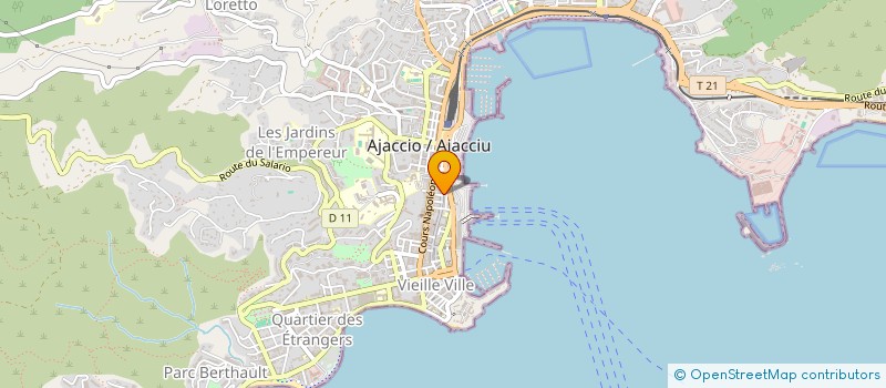 localisation de l'entreprise EUROPEENNE DE COMMERCE ET DE COMMUNICATI à AJACCIO