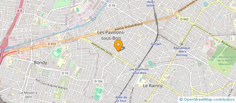 localisation de l'entreprise EUROPEENNE DE CONSTRUCTIONS UNIVERSELLES  LES PAVILLONS-SOUS-BOIS