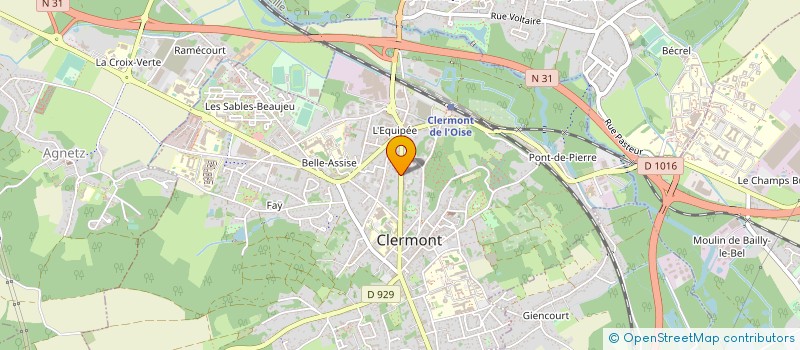 localisation de l'entreprise EUROPEENNE DE COURSES à CLERMONT